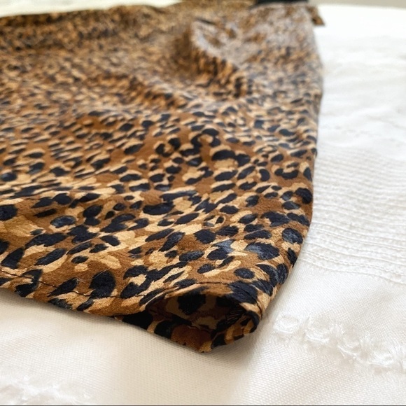 ZARA TRF LEOPARD BUTTON FRONT 3/4 SLEEVE V-NECK MAXI DRESS - XS - Picture 9 of 9